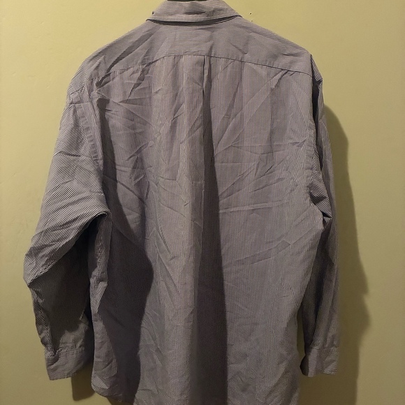 Ralph Lauren Yarmouth Shirt Mens 17.5 34/35 Purple Gingham Check Long Sleeve - Picture 2 of 3